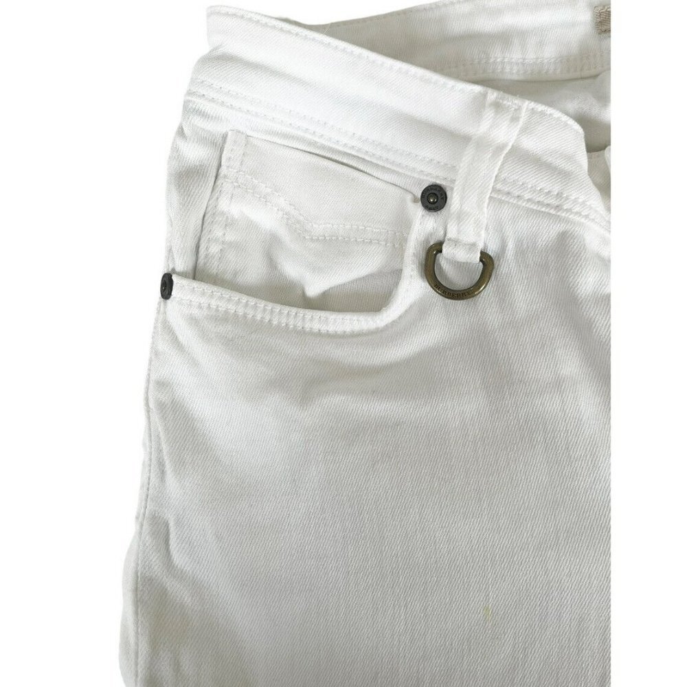 BURBERRY BRIT Women's Sz 29  Westbourne Skinny Crop Pants in White - Picture 4 of 12